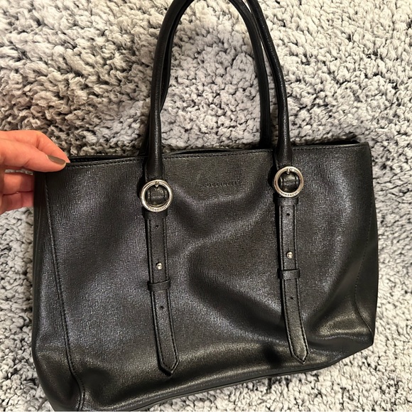 Black leather Cocinelle purse with detachable shoulder strap. - Picture 2 of 10